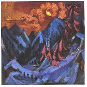 Ernst Ludwig Kirchner Winter moon landscape oil painting picture wholesale